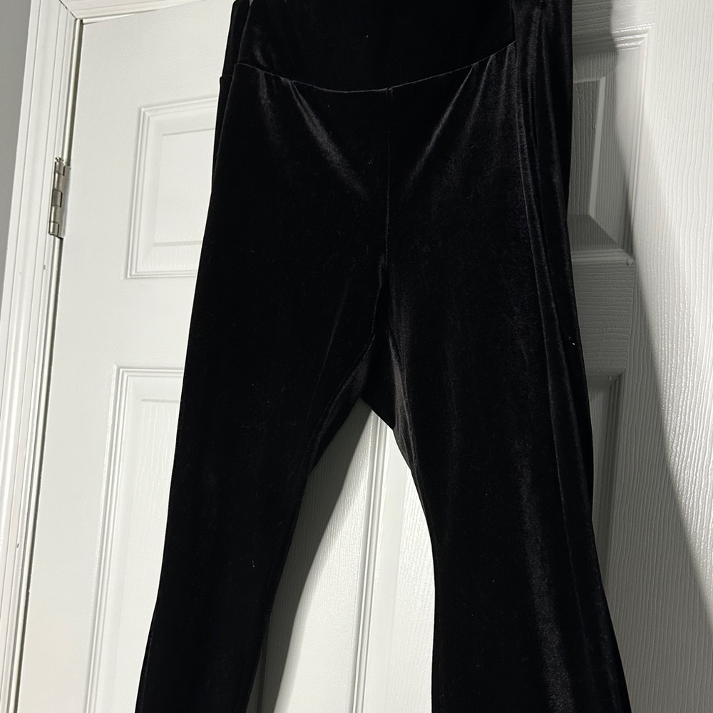 Torrid Luxe Black Velvet Leggings